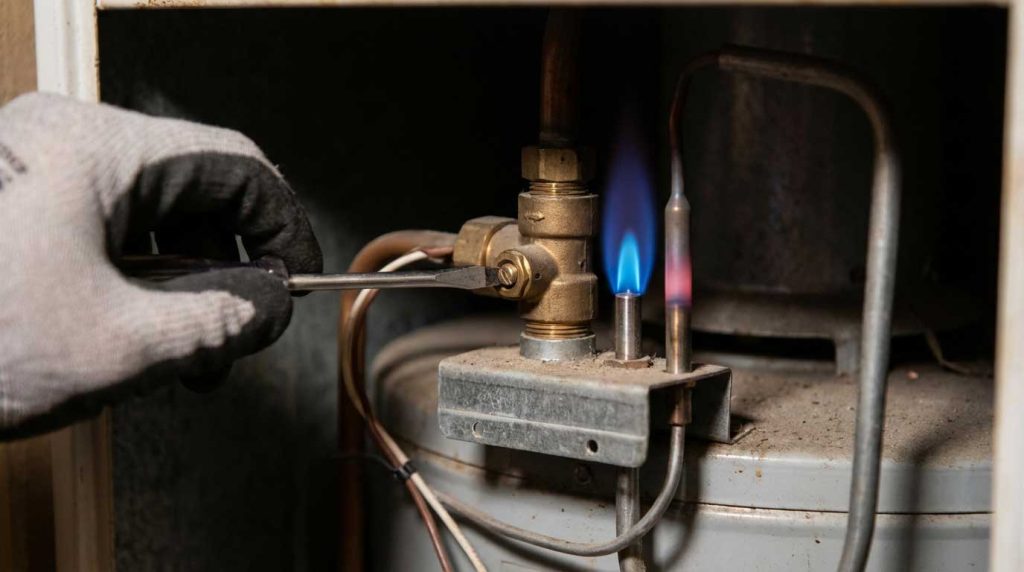 عیب یابی شمعک و ترموکوپل توسط تعمیرکار آبگرمکن بوشهر