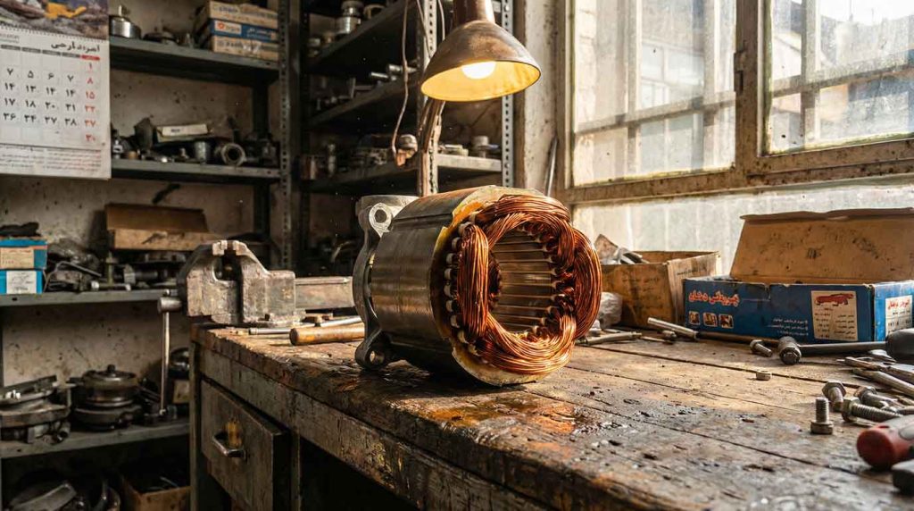 سیم‌پیچی مسی پمپ آب با عایق ضد رطوبت مخصوص هوای شرجی بوشهر