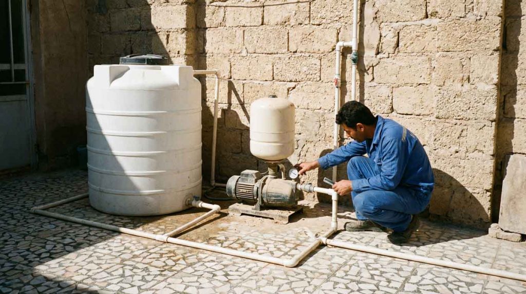 عیب‌یابی علت افت فشار آب و یکسره کار کردن پمپ