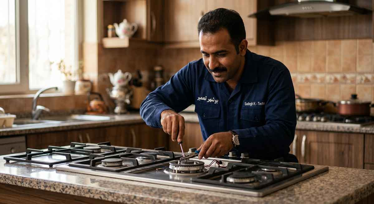تعمیر تخصصی اجاق گاز در بوشهر توسط تکنسین بومی بوشهر تعمیر
